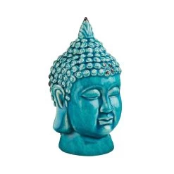Kopf Höhe 23cm BUDDHA In Türkis -Zuhause Dekoration Store butlers kopf hohe 23cm buddha in turkis 3