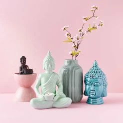 Kopf Höhe 23cm BUDDHA In Türkis -Zuhause Dekoration Store butlers kopf hohe 23cm buddha in turkis 5