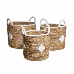 Korb Aus Bananenblatt Ø37cm BANANAS In Natur-Weiß -Zuhause Dekoration Store butlers korb aus bananenblatt o37cm bananas in natur weiss 3