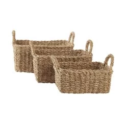 Korb Rechteckig L 30 X B 24cm ERLA In Natur -Zuhause Dekoration Store butlers korb rechteckig l 30 x b 24cm erla in natur 3