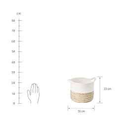 Korb Rund Ø26cm COTTON BRAID In Natur-Weiß 9 Korb Rund Ø26cm COTTON BRAID In Natur-Weiß -Zuhause Dekoration Store butlers korb rund o26cm cotton braid in natur weiss 2