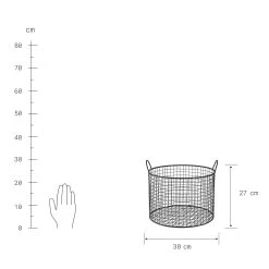 Korb Rund Ø30cm HOOP In Schwarz -Zuhause Dekoration Store butlers korb rund o30cm hoop in schwarz 2