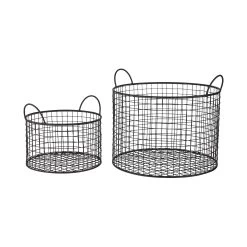 Korb Rund Ø30cm HOOP In Schwarz -Zuhause Dekoration Store butlers korb rund o30cm hoop in schwarz 3