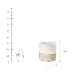 Korb Rund Ø35cm COTTON BRAID In Natur-Weiß 10 Korb Rund Ø35cm COTTON BRAID In Natur-Weiß -Zuhause Dekoration Store butlers korb rund o35cm cotton braid in natur weiss 2