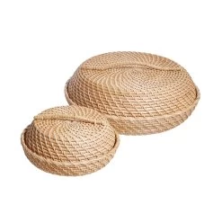 Korbschale Rattan Ø33cm RONDA In Natur -Zuhause Dekoration Store butlers korbschale rattan o33cm ronda in natur 4