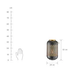 Laterne H 36cm EMILIE In Dunkelgrau -Zuhause Dekoration Store butlers laterne h 36cm emilie in dunkelgrau 1