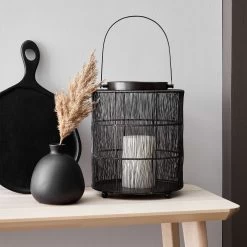 Laterne Höhe 33cm JAPANDI In Schwarz -Zuhause Dekoration Store butlers laterne hohe 33cm japandi in schwarz 1
