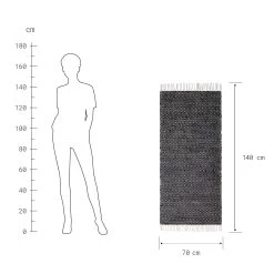 Läufer Rauten L 140 X B 70cm ETHNO LODGE In Schwarz-Natur -Zuhause Dekoration Store butlers laufer rauten l 140 x b 70cm ethno lodge in schwarz natur 2
