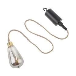 LED-Hängeleuchte Mit Jutekordel Und Aufhängung BULB LIGHT In Gold -Zuhause Dekoration Store butlers led hangeleuchte mit jutekordel und aufhangung bulb light in gold 5