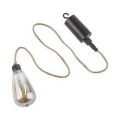 LED-Hängeleuchte Mit Jutekordel Und Aufhängung BULB LIGHT In Schwarz -Zuhause Dekoration Store butlers led hangeleuchte mit jutekordel und aufhangung bulb light in schwarz 5
