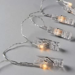 LED-Klammern 10 Lichter Mit USB-Batteriefach CLIP ART In Transparent