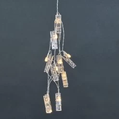 LED-Klammern 10 Lichter Mit USB-Batteriefach CLIP ART In Transparent -Zuhause Dekoration Store butlers led klammern 10 lichter mit usb batteriefach clip art in transparent 5