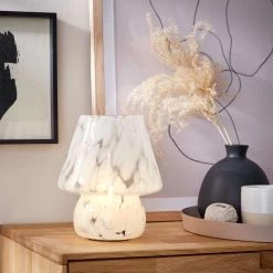 LED Leuchte Höhe 21cm MISS MARBLE In Hellblau -Zuhause Dekoration Store butlers led leuchte hohe 21cm miss marble in hellblau 2