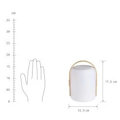 LED Leuchte Mit Bluetooth® Und Farbwechsel SOUND LOUNGE In Weiß-Hellbraun -Zuhause Dekoration Store butlers led leuchte mit bluetooth r und farbwechsel sound lounge in weiss hellbraun 3