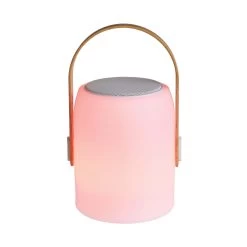 LED Leuchte Mit Bluetooth® Und Farbwechsel SOUND LOUNGE In Weiß-Hellbraun -Zuhause Dekoration Store butlers led leuchte mit bluetooth r und farbwechsel sound lounge in weiss hellbraun 4