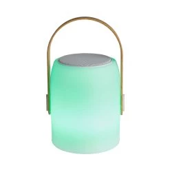 LED Leuchte Mit Bluetooth® Und Farbwechsel SOUND LOUNGE In Weiß-Hellbraun -Zuhause Dekoration Store butlers led leuchte mit bluetooth r und farbwechsel sound lounge in weiss hellbraun 5