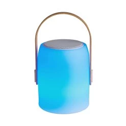 LED Leuchte Mit Bluetooth® Und Farbwechsel SOUND LOUNGE In Weiß-Hellbraun -Zuhause Dekoration Store butlers led leuchte mit bluetooth r und farbwechsel sound lounge in weiss hellbraun 6