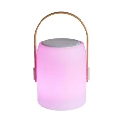 LED Leuchte Mit Bluetooth® Und Farbwechsel SOUND LOUNGE In Weiß-Hellbraun -Zuhause Dekoration Store butlers led leuchte mit bluetooth r und farbwechsel sound lounge in weiss hellbraun 9