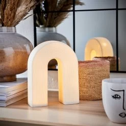 LED Lichterbogen Höhe 20cm RAINBOW In Weiß -Zuhause Dekoration Store butlers led lichterbogen hohe 20cm rainbow in weiss 2