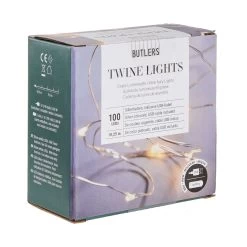 LED Lichterkette 100 Lichter Mit USB-Batteriefach TWINE LIGHTS In Silber -Zuhause Dekoration Store butlers led lichterkette 100 lichter mit usb batteriefach twine lights in silber 2