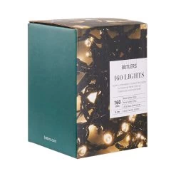 LED-Lichterkette 160 Lichter Outdoor 160 LIGHTS In Schwarz -Zuhause Dekoration Store butlers led lichterkette 160 lichter outdoor 160 lights in schwarz 2