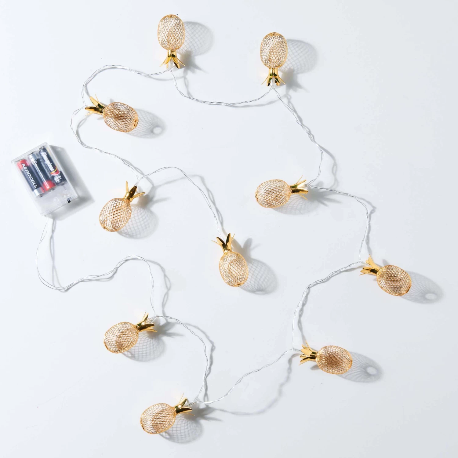 LED-Lichterkette Ananas 10 Lichter Mit USB-Batteriefach MIAMI In Gold 5 LED-Lichterkette Ananas 10 Lichter Mit USB-Batteriefach MIAMI In Gold – Bild 3