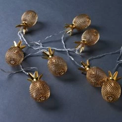 LED-Lichterkette Ananas 10 Lichter Mit USB-Batteriefach MIAMI In Gold 12 LED-Lichterkette Ananas 10 Lichter Mit USB-Batteriefach MIAMI In Gold -Zuhause Dekoration Store butlers led lichterkette ananas 10 lichter mit usb batteriefach miami in gold 4