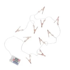 LED-Lichterkette Clips 10 Lichter Mit USB-Batteriefach CLIP COUTURE In Roségold