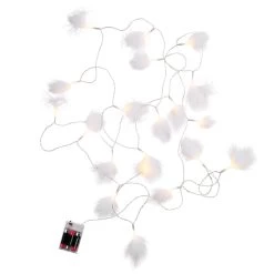 LED-Lichterkette Federn 20 Lichter Mit USB-Batteriefach FEATHERS In Weiß -Zuhause Dekoration Store butlers led lichterkette federn 20 lichter mit usb batteriefach feathers in weiss 4