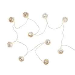 LED-Lichterkette Metallball 10 Lichter Mit USB-Batteriefach ORIENTAL LIGHTS In Silber 10 LED-Lichterkette Metallball 10 Lichter Mit USB-Batteriefach ORIENTAL LIGHTS In Silber -Zuhause Dekoration Store butlers led lichterkette metallball 10 lichter mit usb batteriefach oriental lights in silber 3