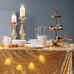 LED-Lichterkette Würfel 10 Lichter Mit USB-Batteriefach GEOMETRICS In Gold -Zuhause Dekoration Store butlers led lichterkette wurfel 10 lichter mit usb batteriefach geometrics in gold 5