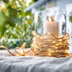 LED Outdoor-Lichterkette Naturseil 100 Lichter Mit Stecker FARMHOUSE In Natur -Zuhause Dekoration Store butlers led outdoor lichterkette naturseil 100 lichter mit stecker farmhouse in natur 4