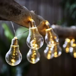 Lichterkette Solar Mit 10 Glühbirnen SUNLIGHT In Grau -Zuhause Dekoration Store butlers lichterkette solar mit 10 gluhbirnen sunlight in grau 3