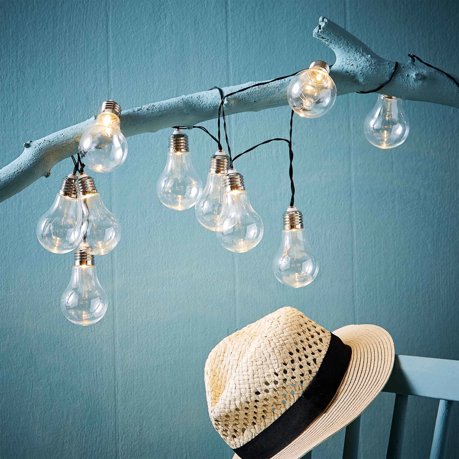 Lichterkette Solar Mit 10 Glühbirnen SUNLIGHT In Transparent 3 Lichterkette Solar Mit 10 Glühbirnen SUNLIGHT In Transparent – Bild 2