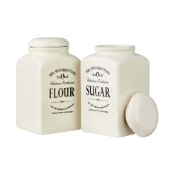 Mehl- & Zuckerdose MRS. WINTERBOTTOM'S In Creme -Zuhause Dekoration Store butlers mehl and zuckerdose mrs winterbottoms in creme 6