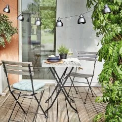 Metall-Lampenkette Mit Stecker WAREHOUSE In Schwarz -Zuhause Dekoration Store butlers metall lampenkette mit stecker warehouse in schwarz 6