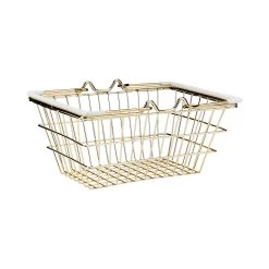 Mini Einkaufskorb B 18 X T 13cm SUPERMARKET In Gold -Zuhause Dekoration Store butlers mini einkaufskorb b 18 x t 13cm supermarket in gold 2