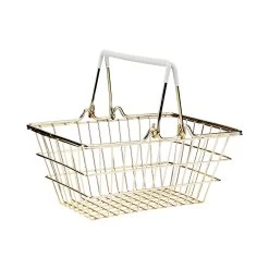 Mini Einkaufskorb B 18 X T 13cm SUPERMARKET In Gold