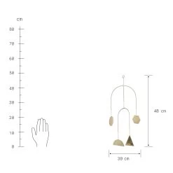 Mobile 4 Ornamente Länge 48cm PEACEFUL HOME In Gold -Zuhause Dekoration Store butlers mobile 4 ornamente lange 48cm peaceful home in gold 2