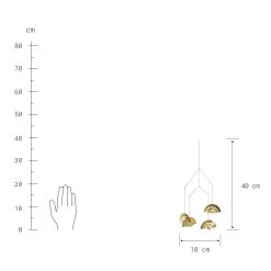 Mobile Höhe 40cm OVER THE RAINBOW In Gold -Zuhause Dekoration Store butlers mobile hohe 40cm over the rainbow in gold 2