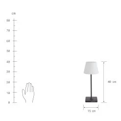 Outdoor Tischleuchte, Dimmbar LIGHT UP In Schwarz-Weiß -Zuhause Dekoration Store butlers outdoor tischleuchte dimmbar light up in schwarz weiss 3