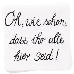 Papierserviette "Oh Wie Schön" 20 Stück APRÈS In Weiß