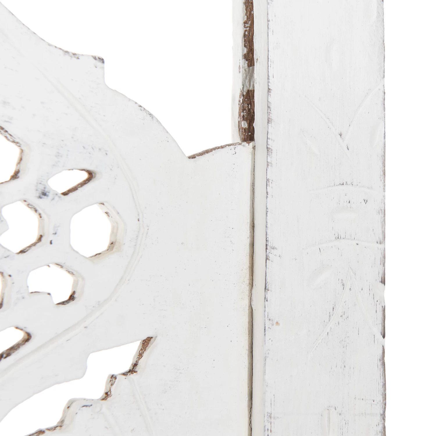 Paravent, Geschnitzt B 180 X H 176cm ESTELLA In Weiß 8 Paravent, Geschnitzt B 180 X H 176cm ESTELLA In Weiß – Bild 6