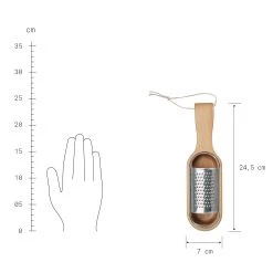 Parmesanreibe L 24,5 X B 7cm GOURMET In Braun-Silber -Zuhause Dekoration Store butlers parmesanreibe l 24 5 x b 7cm gourmet in braun silber 2