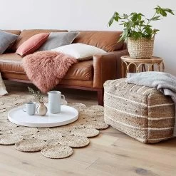 Pouf ALL NATURE In Braun -Zuhause Dekoration Store butlers pouf all nature in braun 3