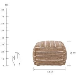 Pouf ALL NATURE In Braun -Zuhause Dekoration Store butlers pouf all nature in braun 7