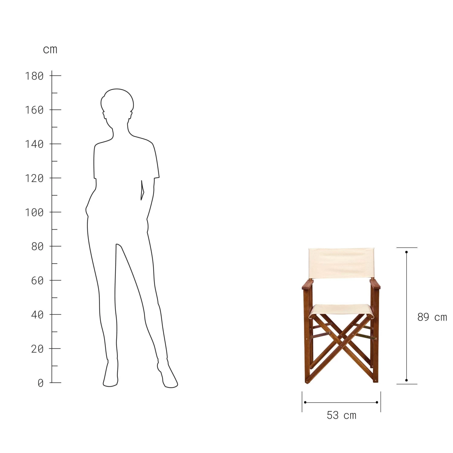 Regiestuhl HOLLYWOOD In Creme 6 Regiestuhl HOLLYWOOD In Creme – Bild 4