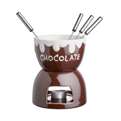 Schokoladenfondue 6-tlg. CHOCOLATE LOVE In Dunkelbraun -Zuhause Dekoration Store butlers schokoladenfondue 6 tlg chocolate love in dunkelbraun 2