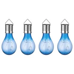 Solar-Glühbirne SUNLIGHT 4er-Set In Blau