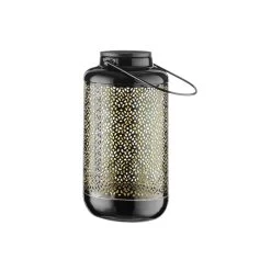 Solar-Laterne H 24cm SOLANA In Schwarz-Gold -Zuhause Dekoration Store butlers solar laterne h 24cm solana in schwarz gold 2